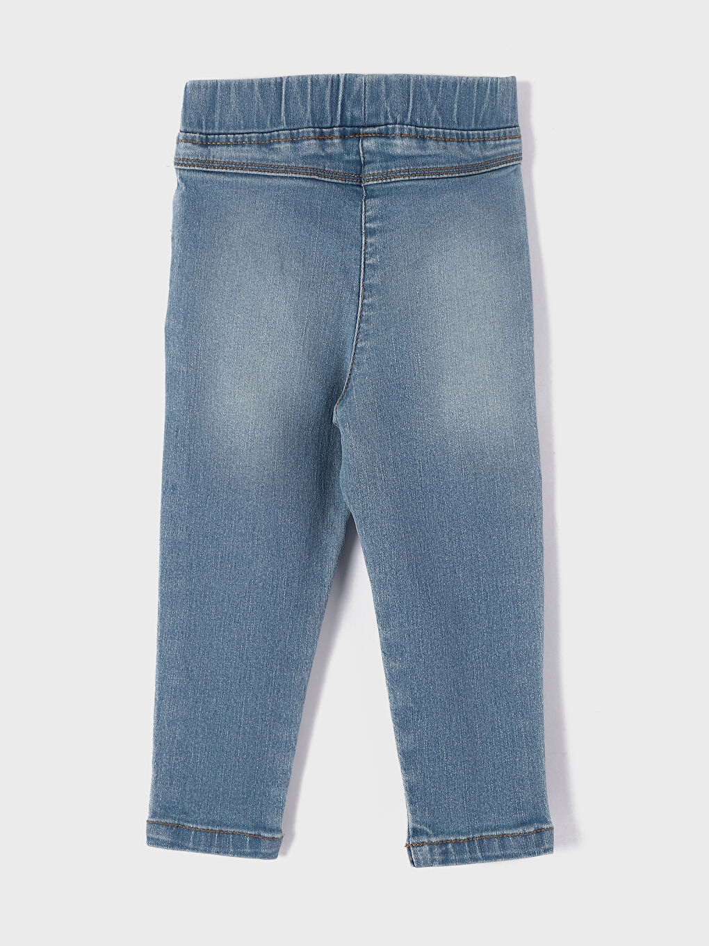 Elasticated Waist Basic Baby Girls' Jeans-1