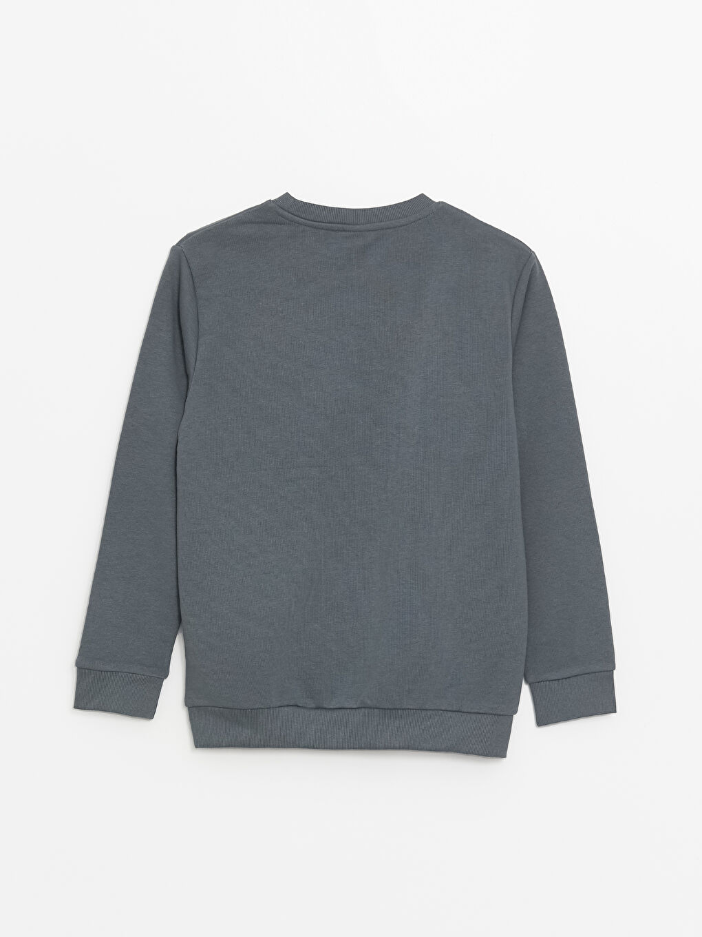 Gri Bisiklet Yaka Baskılı Uzun Kollu Erkek Çocuk Sweatshirt ve Eşofman Altı-4