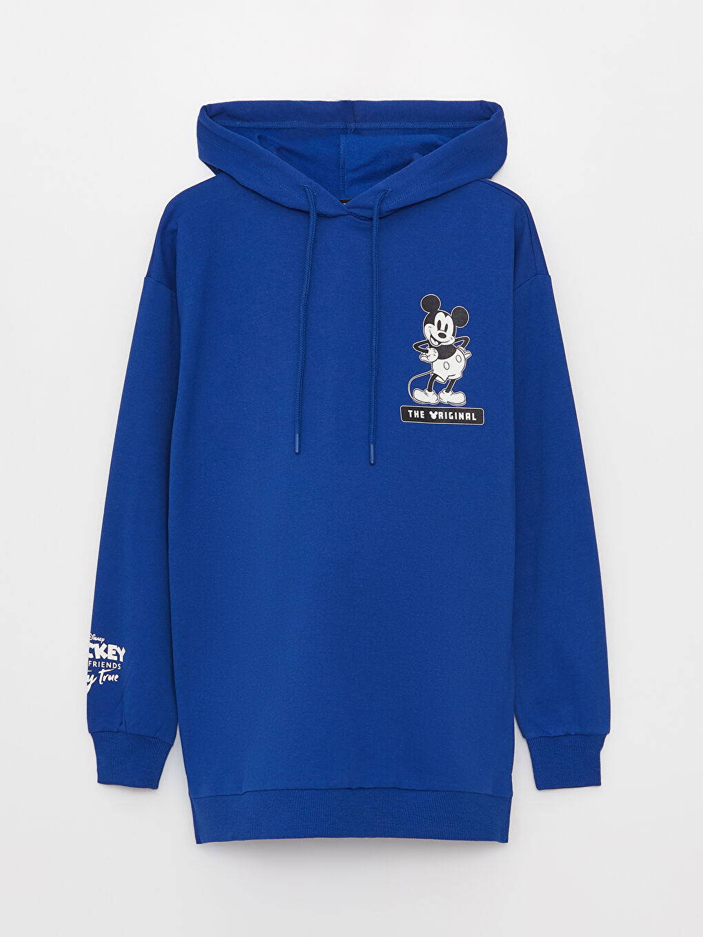 LCWAIKIKI Maternity Açık Lacivert Mickey Mouse Baskılı Uzun Kollu Hamile Hoodie - 5