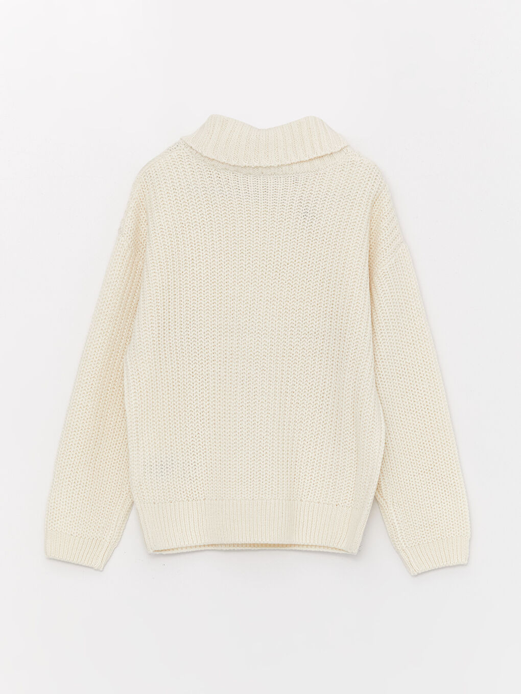 Turtleneck Knit Patterned Long Sleeve Girls' Knitwear Sweater -W3AN90Z4-FRC