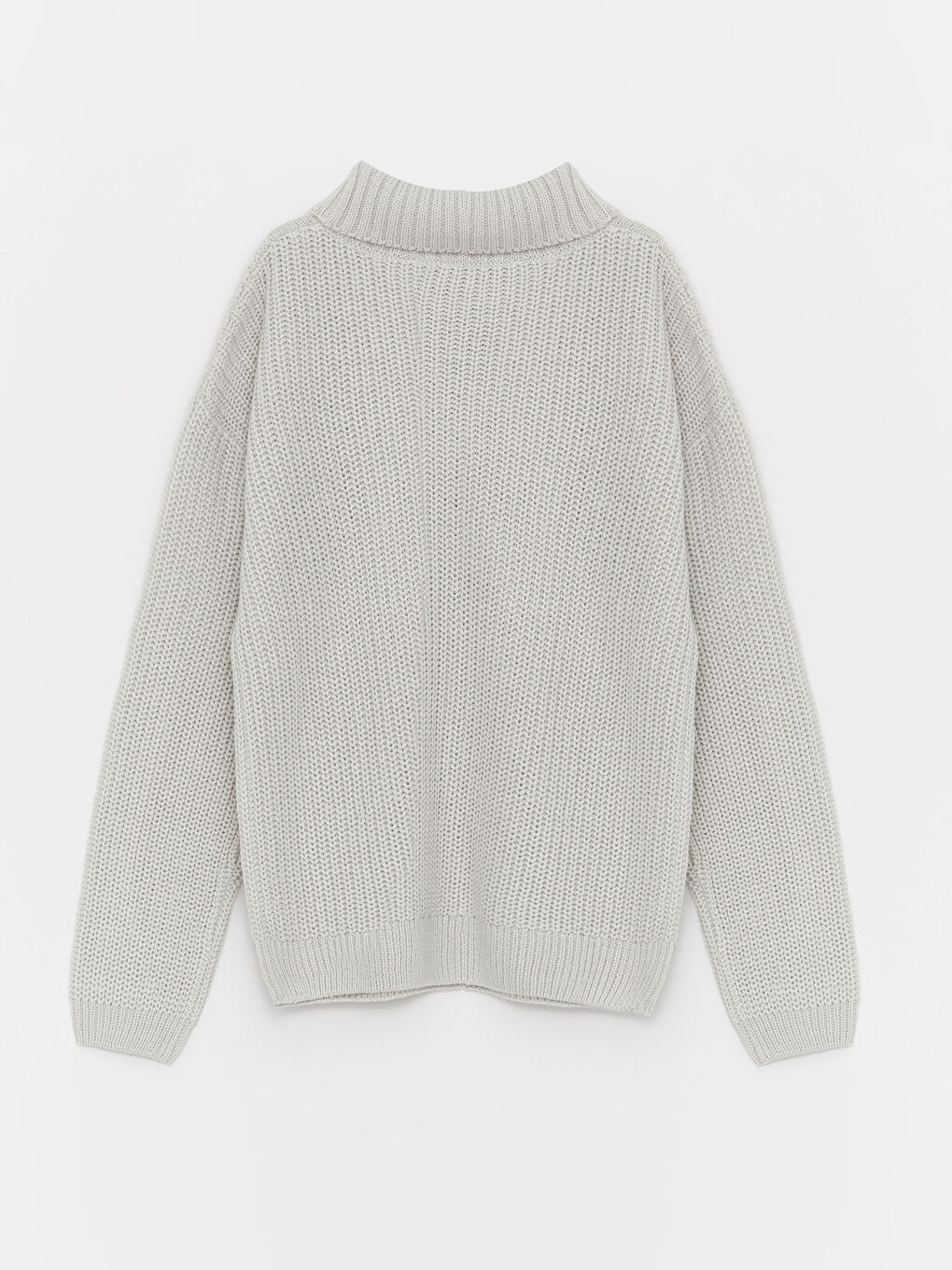 LCW Kids Turtleneck Knit Patterned Long Sleeve Girls' Knitwear Sweater -W3AN90Z4-QXF