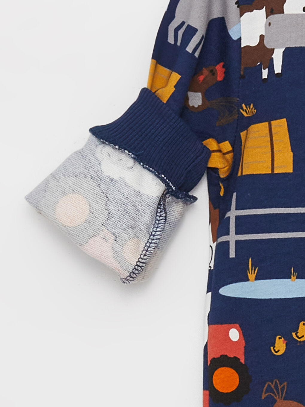 Yeşil Bisiklet Yaka Uzun Kollu Baskılı Erkek Bebek Sweatshirt 2'li-2