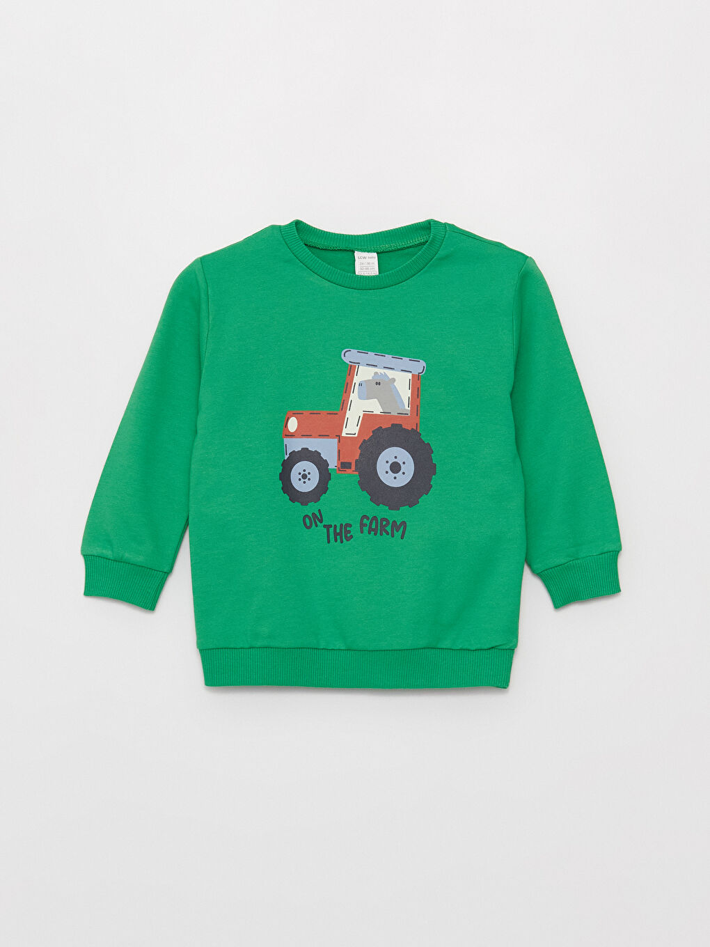 Yeşil Bisiklet Yaka Uzun Kollu Baskılı Erkek Bebek Sweatshirt 2'li-4