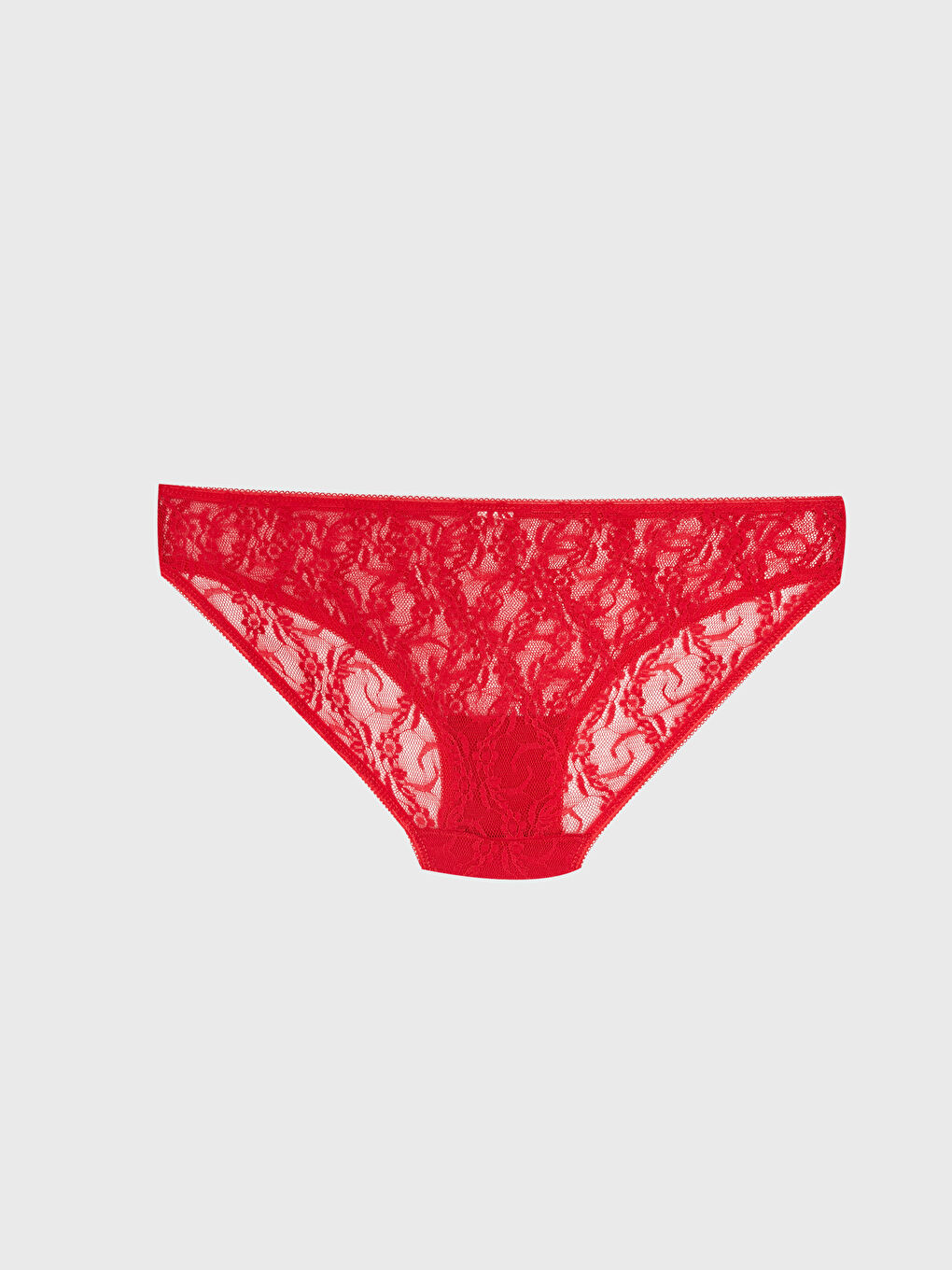 Kırmızı Dantel Detaylı Bikini Külot-1