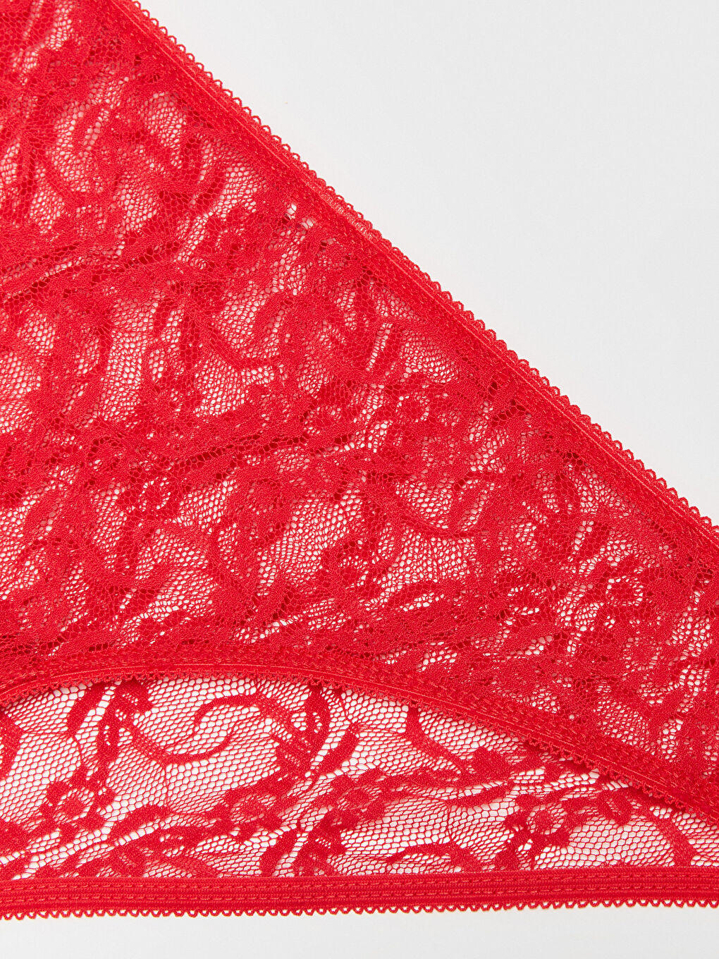 Kırmızı Dantel Detaylı Bikini Külot-2
