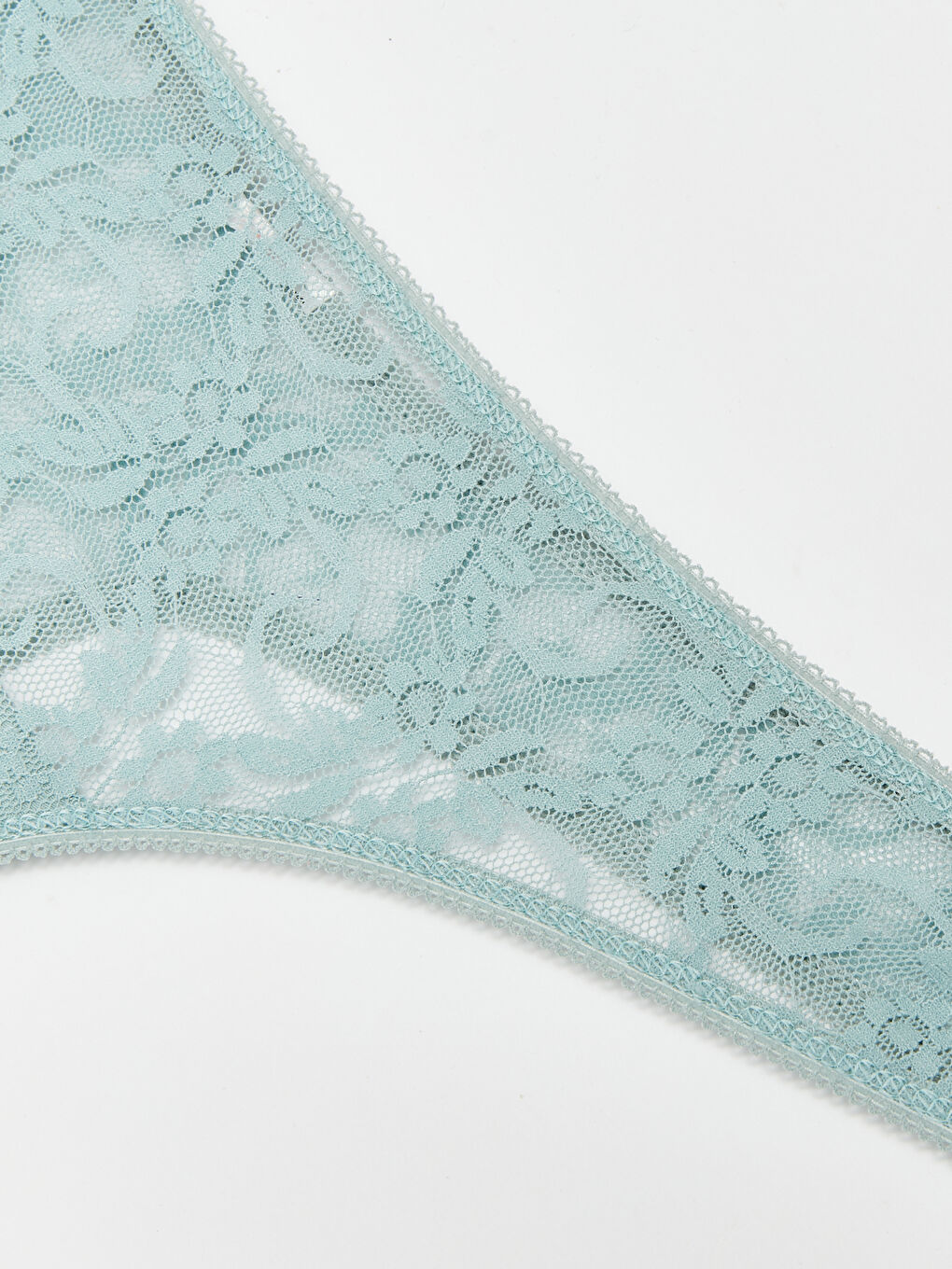 Mavi Dantel Detaylı Tanga Külot-2
