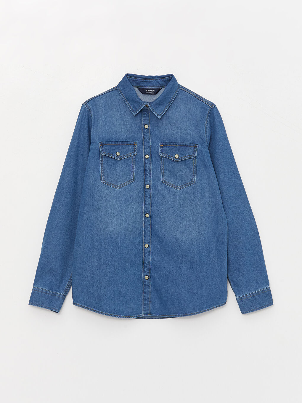 ბაზისური გრძელმკლავიანი ბიჭებისთვის ჯინსის პერანგი