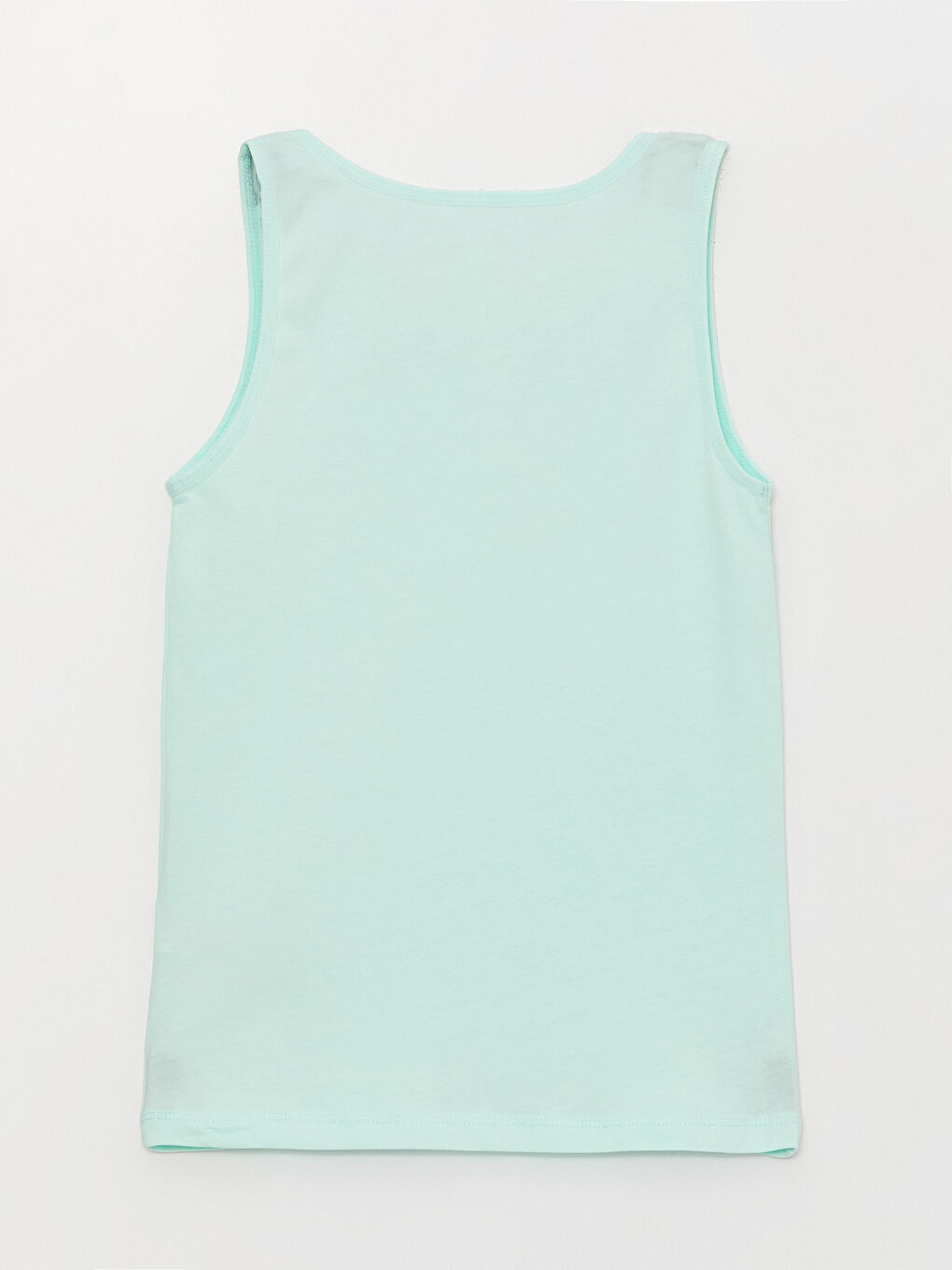 Turkuaz Bisiklet Yaka Baskılı Kız Çocuk Atlet 2'li-2