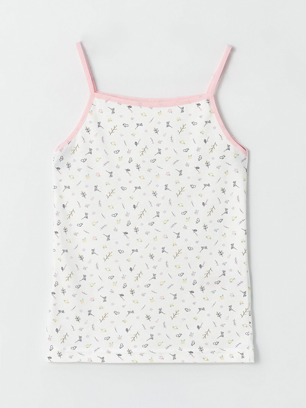 LCW Kids Square Collar Printed Strappy Girls' Vest 2 Pack -W3AP31Z4-LRA