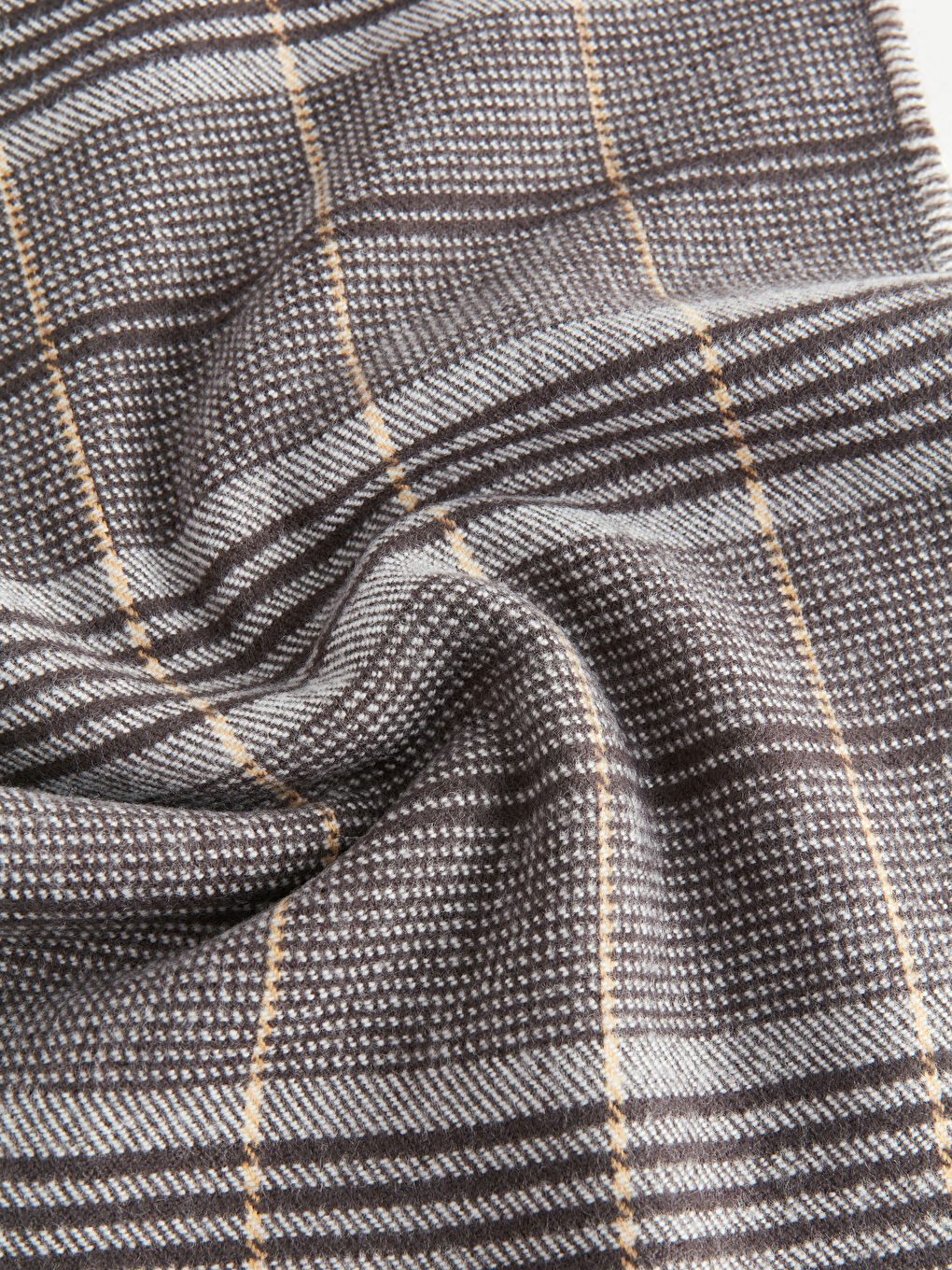 LCW ACCESSORIES Tasseled Plaid Men's Scarf -W3AP75Z8-LML