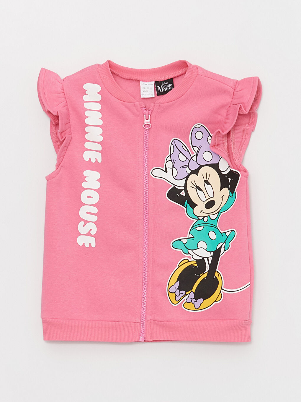 LCW baby Pembe Minik Maceracı Minnie Mouse'lu Kreşe Merhaba Yeleği - 3