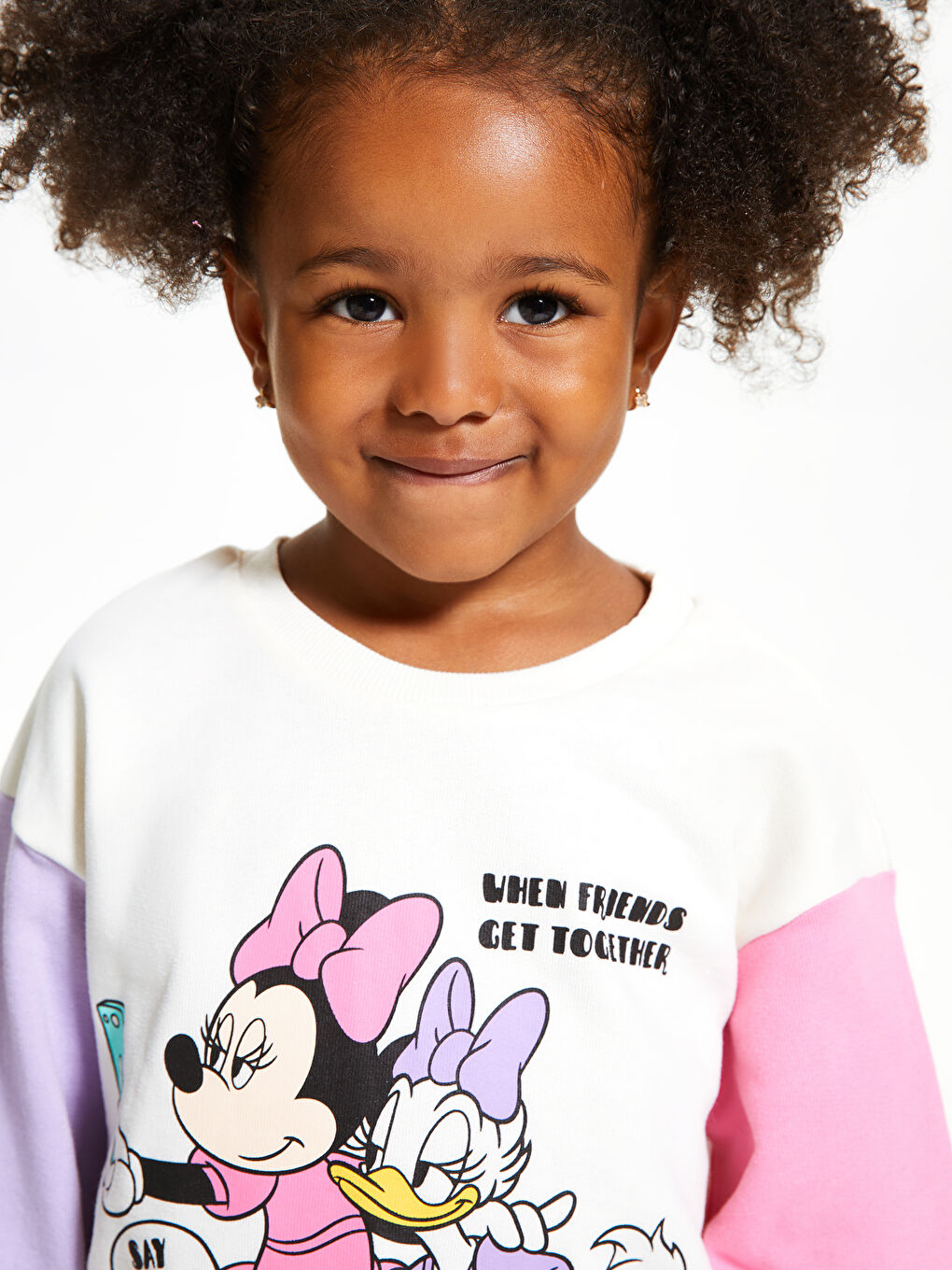 Ekru Minik Ressam Kız Bebek Sweatshirt ve Eşofman Alt-1