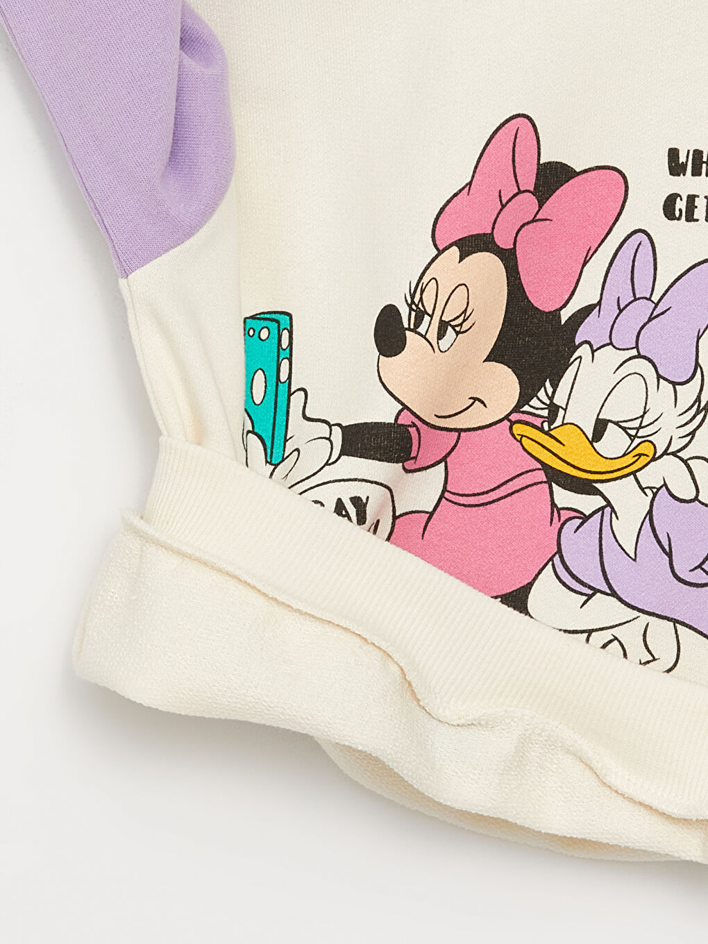 Ekru Minik Ressam Kız Bebek Sweatshirt ve Eşofman Alt-5