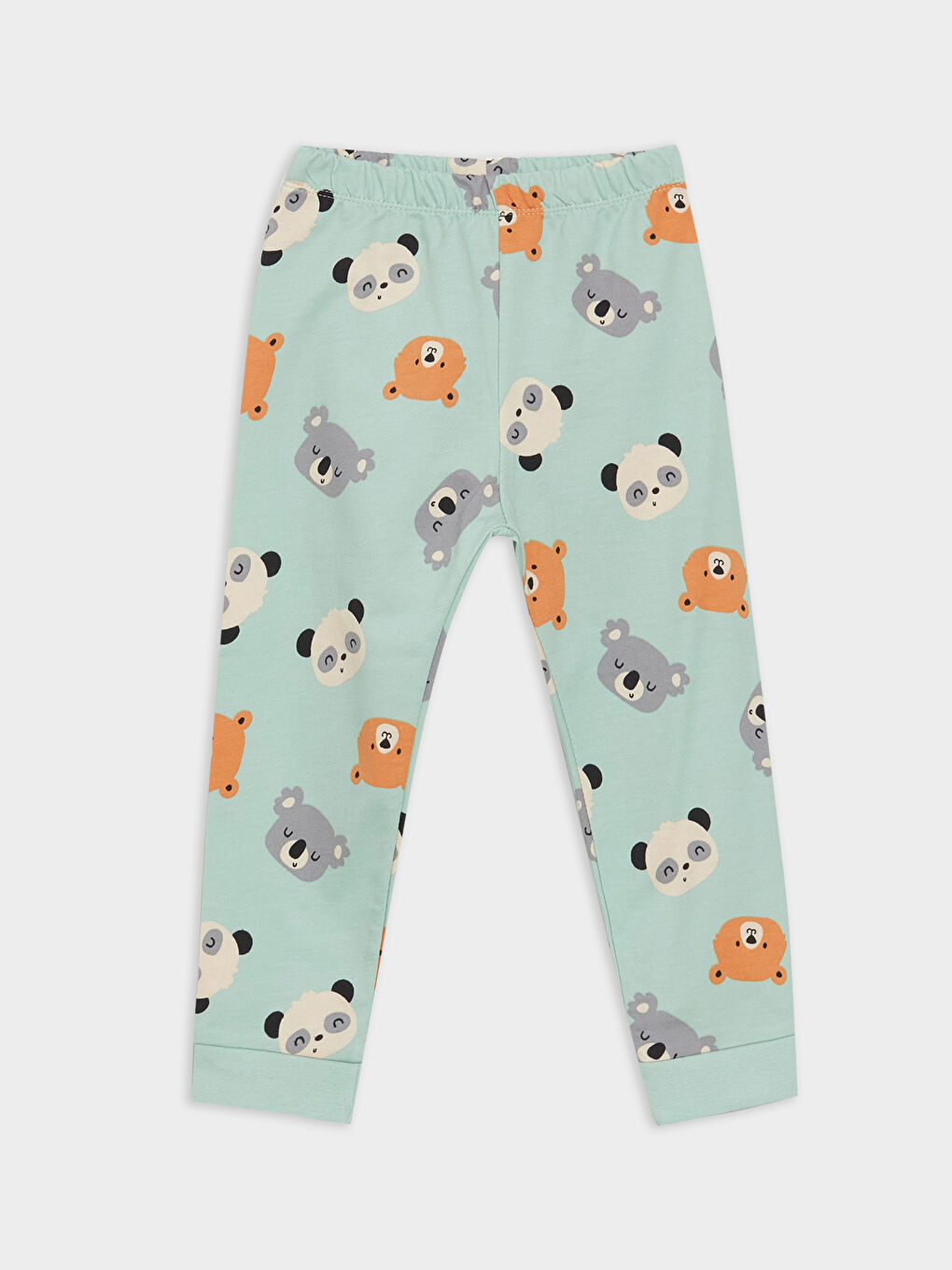 Yeşil Bisiklet Yaka Uzun Kollu Erkek Bebek Pijama Takımı-3