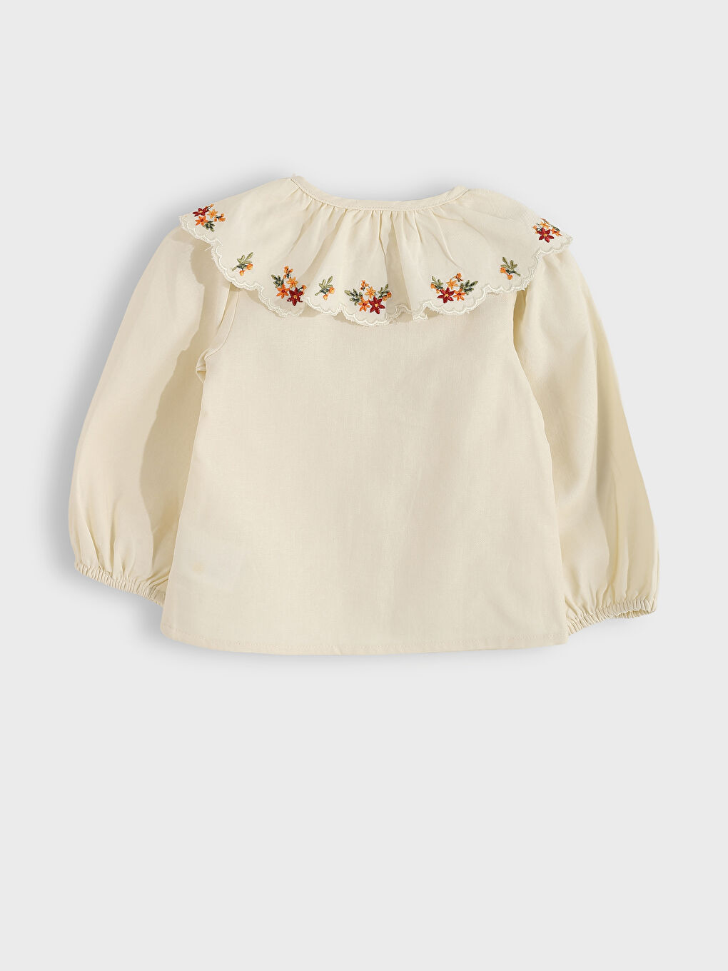LCW Kids Baby Collar Embroidered Long Sleeve Girl Shirt -W3AQ69Z1-FRC