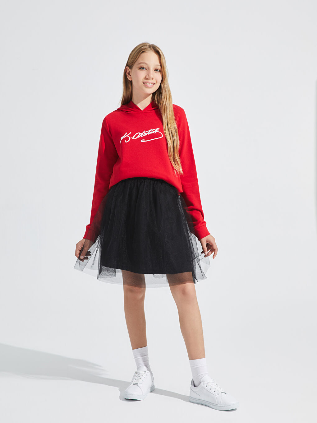 Siyah Beli Lastikli Kız Çocuk Tütü Etek-1