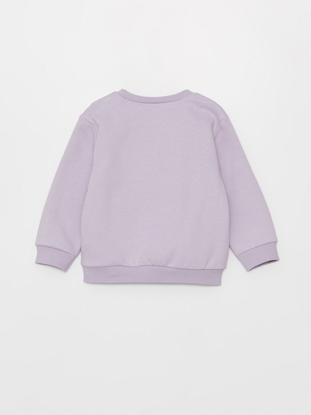 LCW baby Lila Bisiklet Yaka Uzun Kollu Kız Bebek Sweatshirt ve Pantolon 2'li Takım - 3