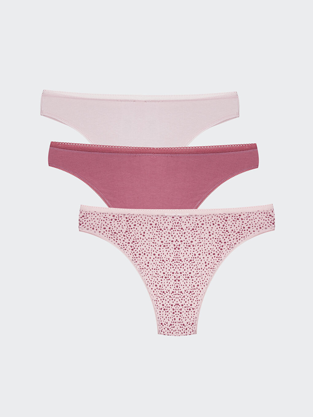 өрнекті бразилиялық іш киім 3 данадан тұратын-1