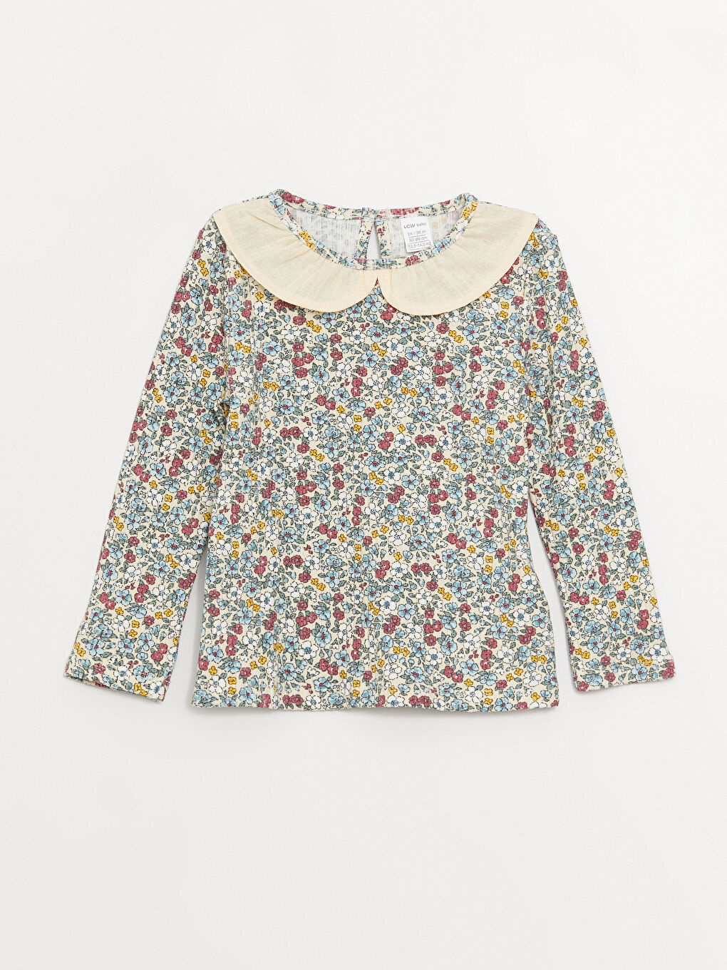Crew Neck Floral Pattern Baby Girls' T-Shirt -W3AR51Z1-LRB