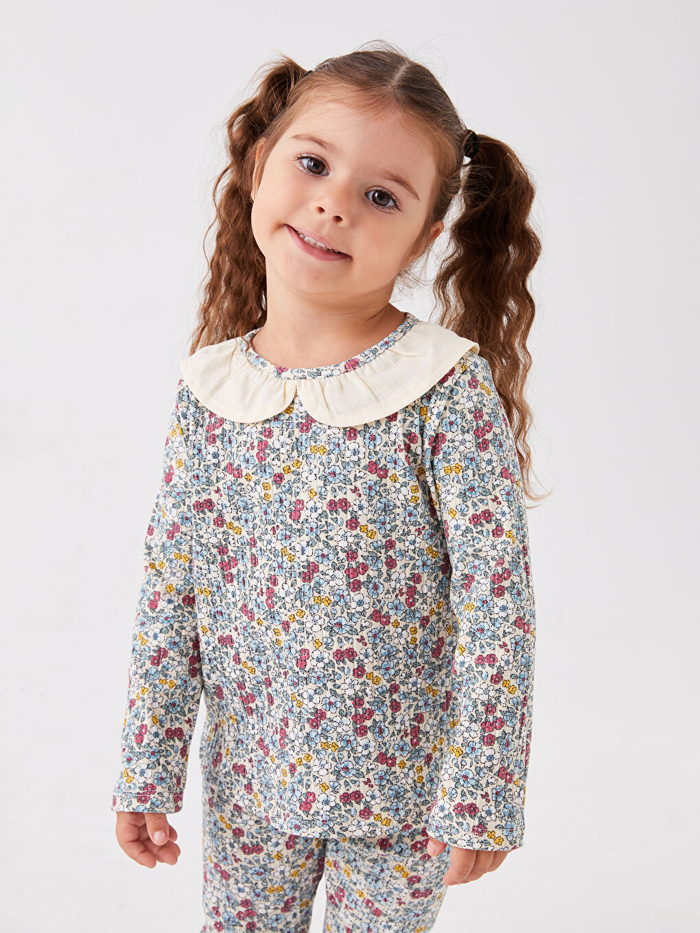 Crew Neck Floral Pattern Baby Girls' T-Shirt -W3AR51Z1-LRB