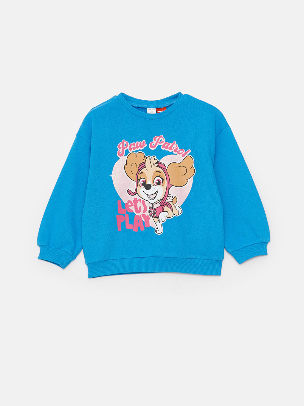 LCW baby Mavi Bisiklet Yaka Paw Patrol Baskılı Kız Bebek Sweatshirt - 4