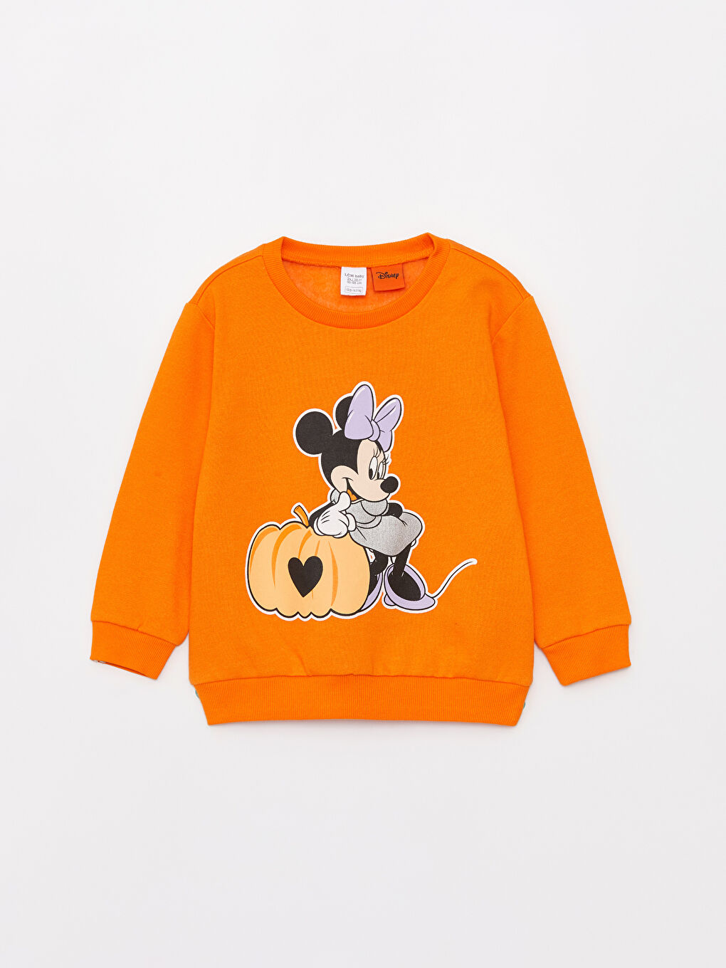 მრგვალი საყელო მინნი მაუსის ნაბეჭდი გოგონას ბავშვის სვიტერი და ლეგინსები, 2-ცალიანი კომპლექტი-1