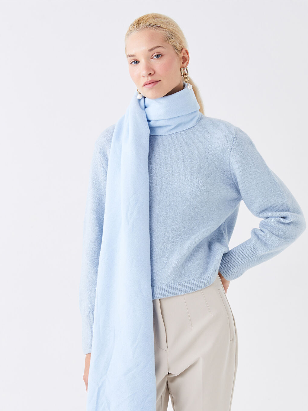 LCW ACCESSORIES Plain Tasseled Women's Scarf -W3AS46Z8-FND