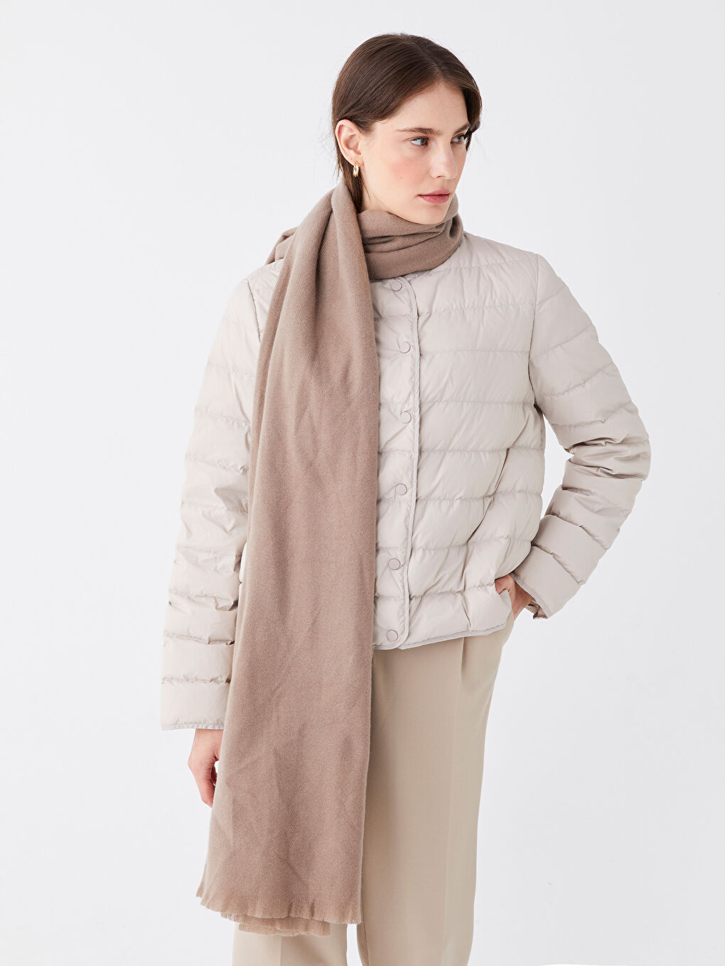 Plain Tasseled Women's Scarf