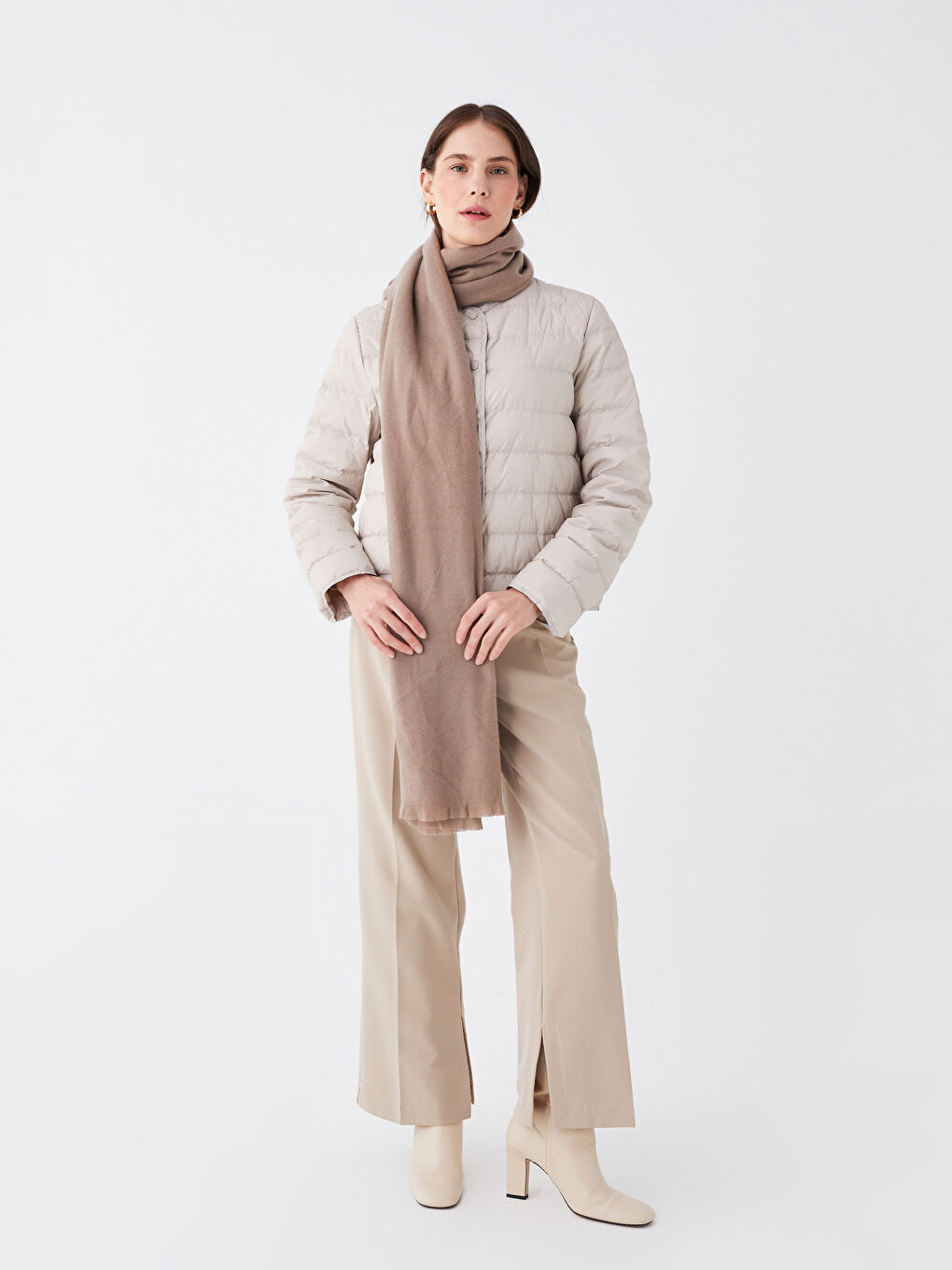 Plain Tasseled Women's Scarf-2