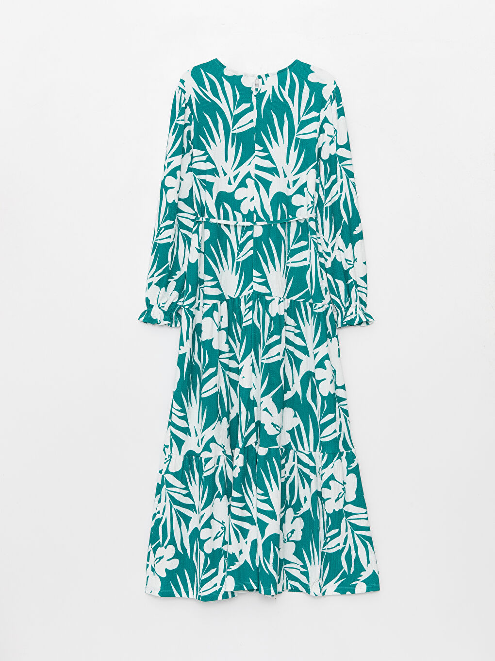 Robe Maternité à Motifs à Manches Longues avec Col Rond-6
