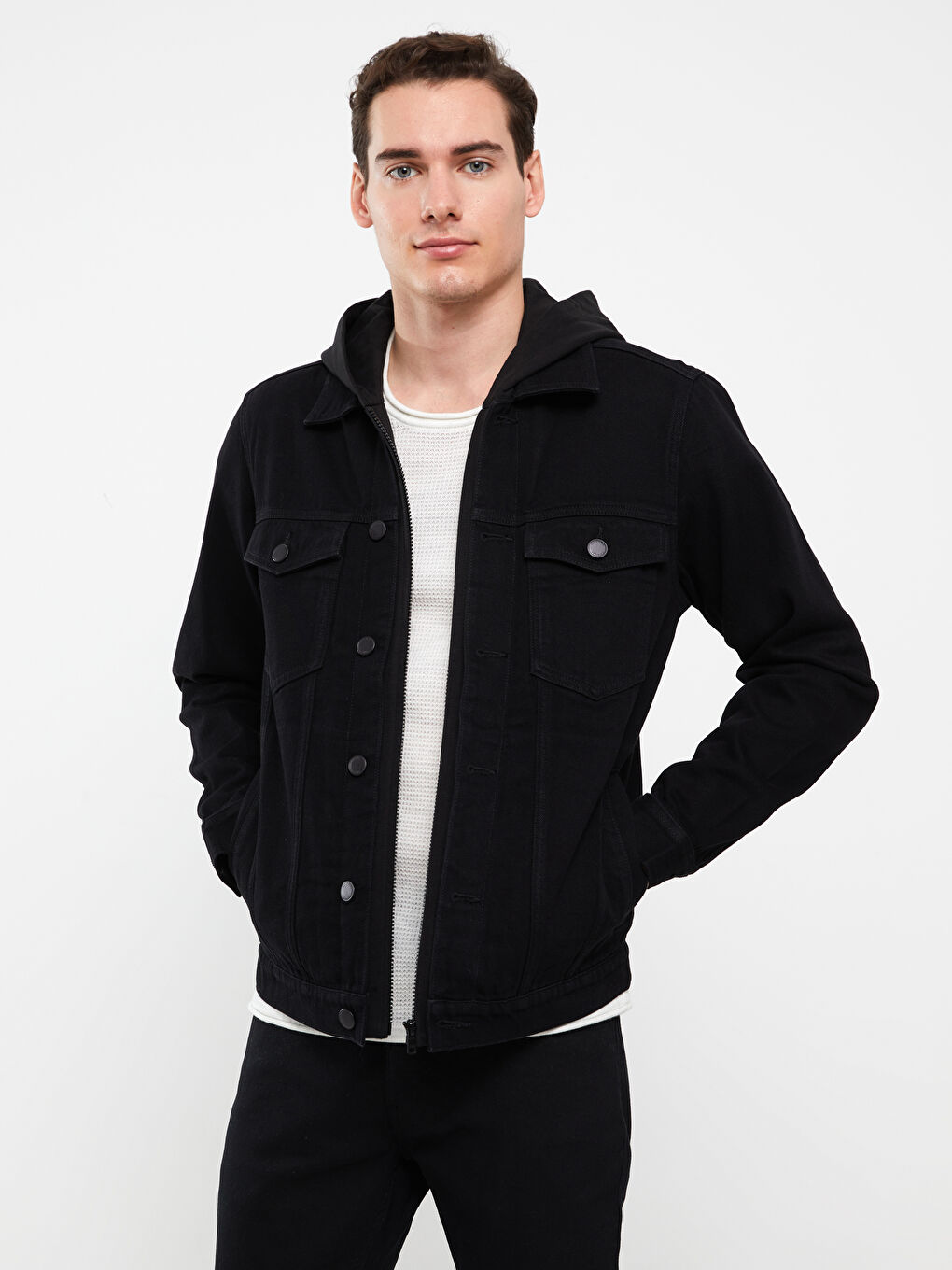 LCW Jeans Standard Fit Men's Denim Jacket -W3AS90Z8-326