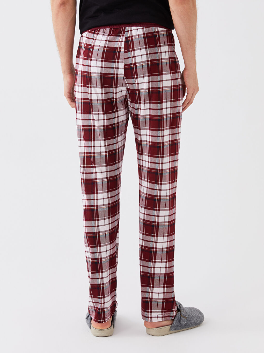 რეგულარული მორგება პლედი მამაკაცის პიჟამა ქვედაბოლო-3