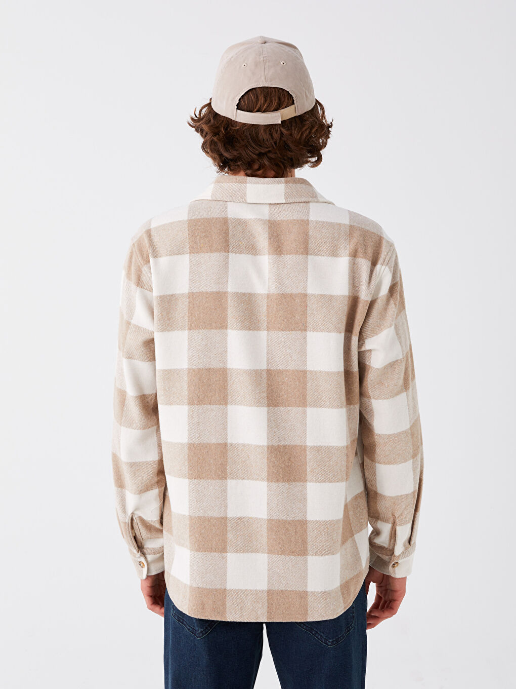 کراس فڵانێل قۆڵ درێژ چوارخانە فیتی ڕاحەت بۆ پیاوان-4