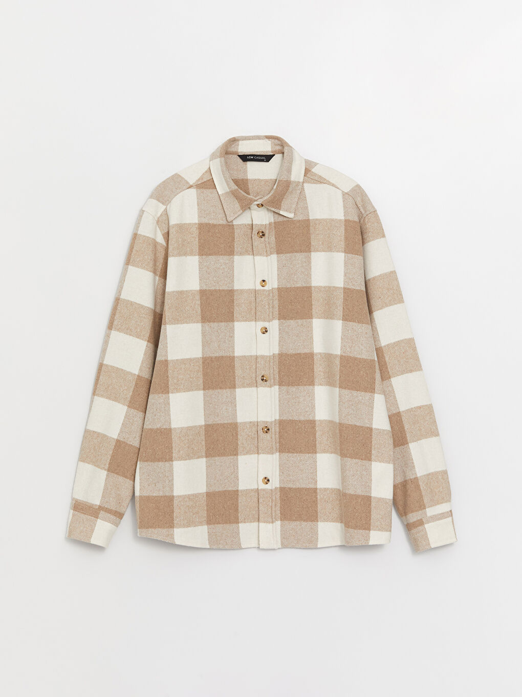 کراس فڵانێل قۆڵ درێژ چوارخانە فیتی ڕاحەت بۆ پیاوان-5