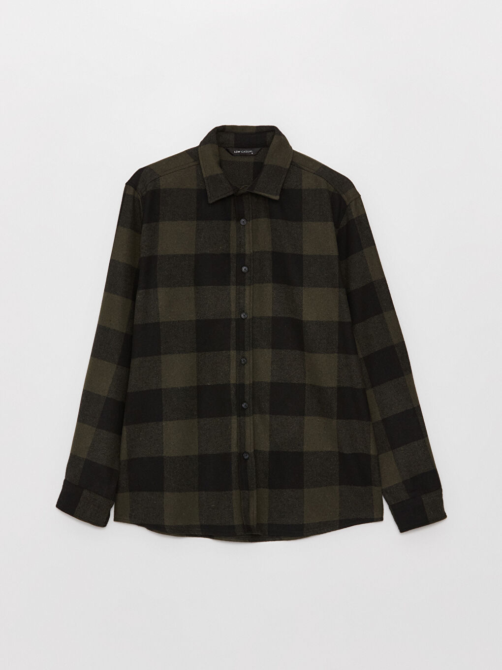 Regular Fit Long Sleeve Plaid Men's Flannel Shirt -W3AT79Z8-LMU