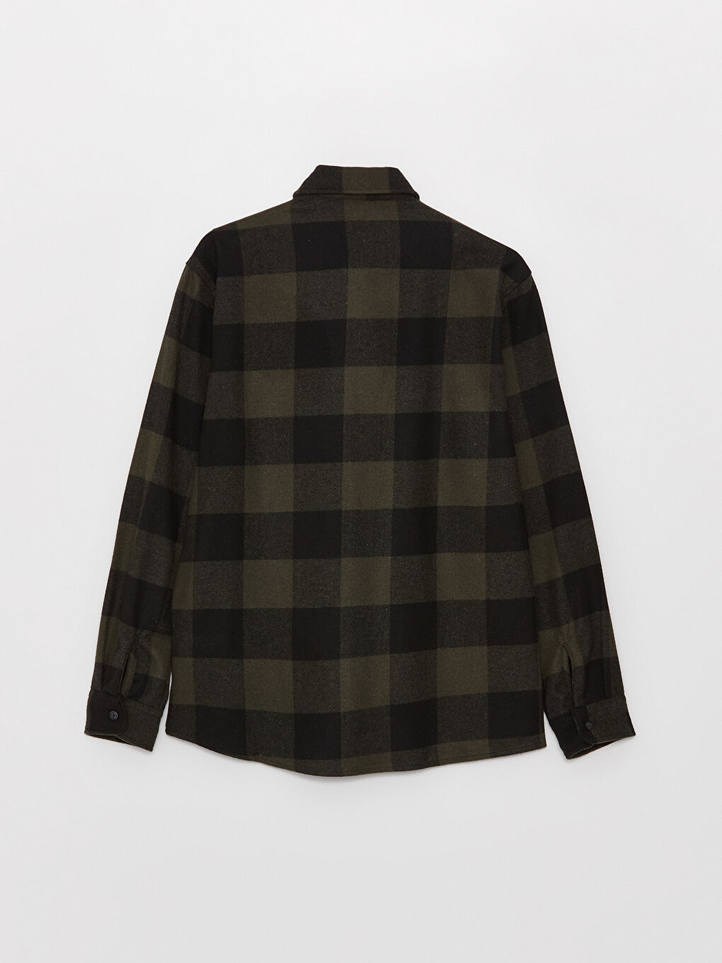 Regular Fit Long Sleeve Plaid Men's Flannel Shirt -W3AT79Z8-LMU