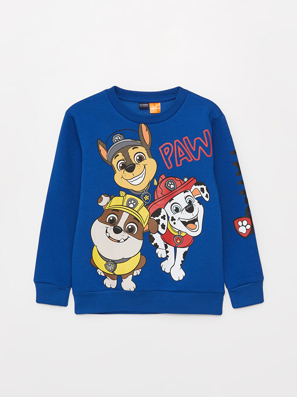 LCW Kids Crew Neck Paw Patrol Printed Long Sleeve Boys Sweatshirt -W3AT83Z4-HLM