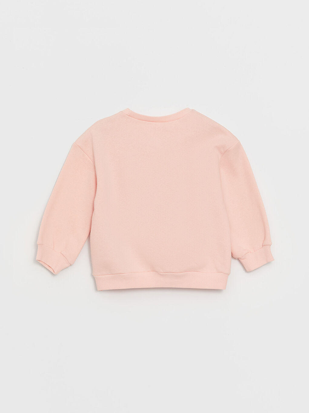 LCW baby Pembe Bisiklet Yaka Uzun Kollu Baskılı Kız Bebek Sweatshirt - 1