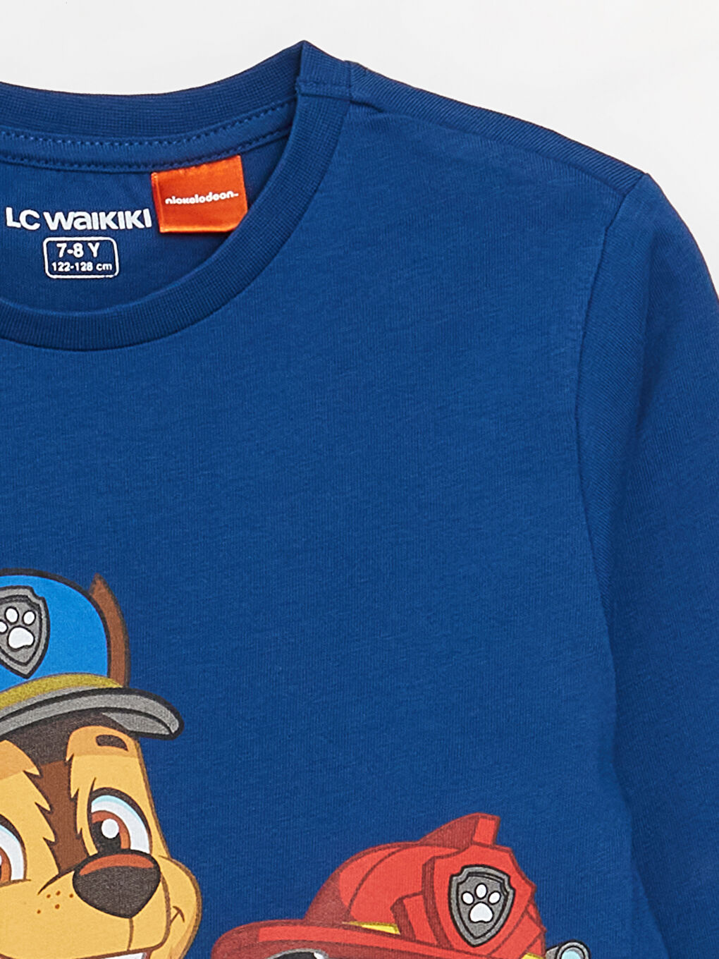 Mavi Bisiklet Yaka Paw Patrol Baskılı Uzun Kollu Erkek Çocuk Pijama Takımı-2