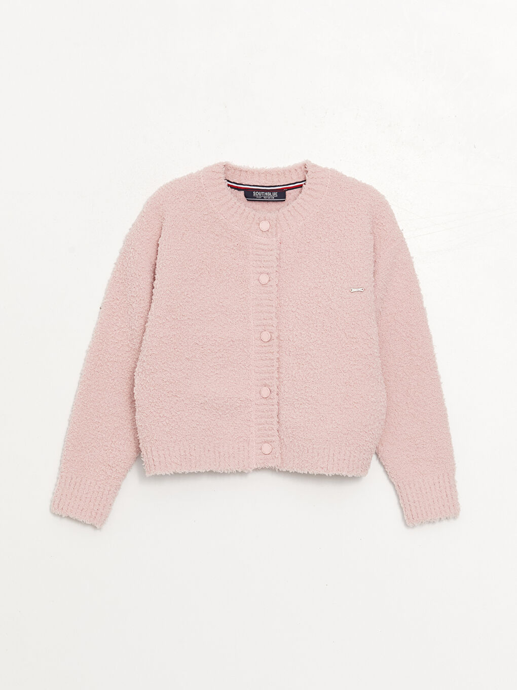 SOUTHBLUE Rundhalsausschnitt Basic Langarm Strickjacke für Mädchen -W3AU71Z4-FKK