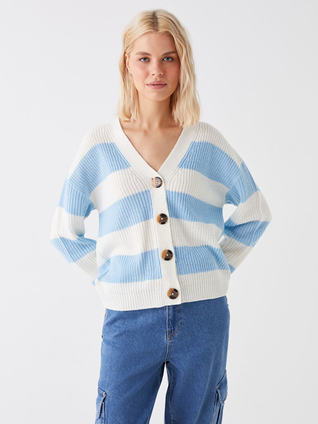 Žena EKRU Kardigan-1