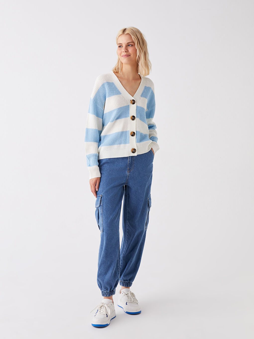 Žena EKRU Kardigan-2