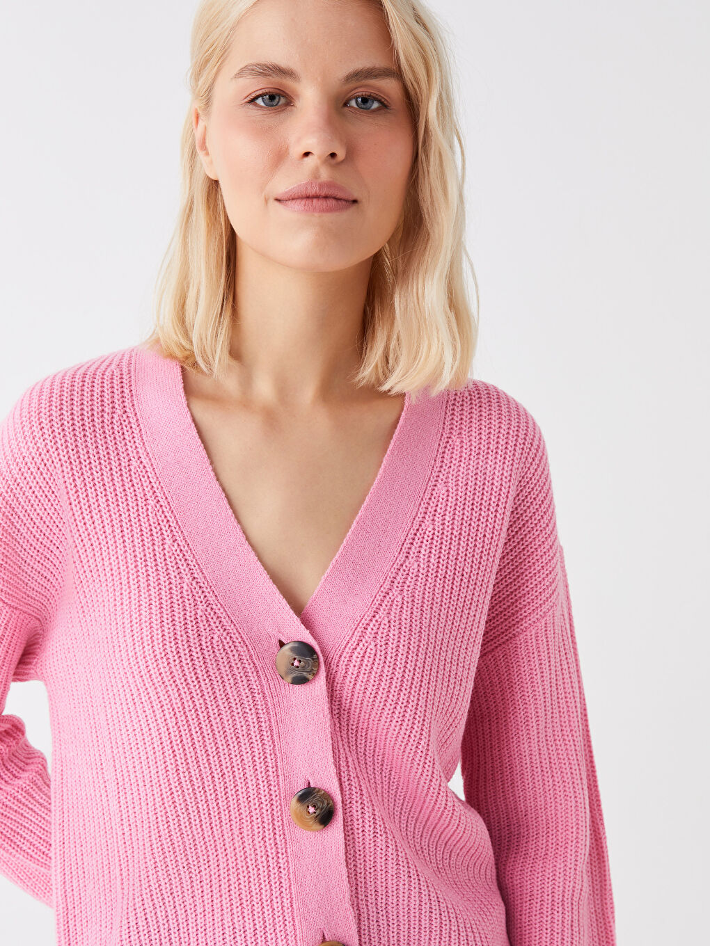 Cardigan en Tricot à Encolure en V pour Femmes