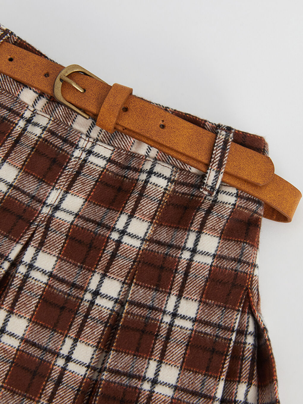 Клетчатая Юбка и Ремень для Малышки, 2 шт.-1