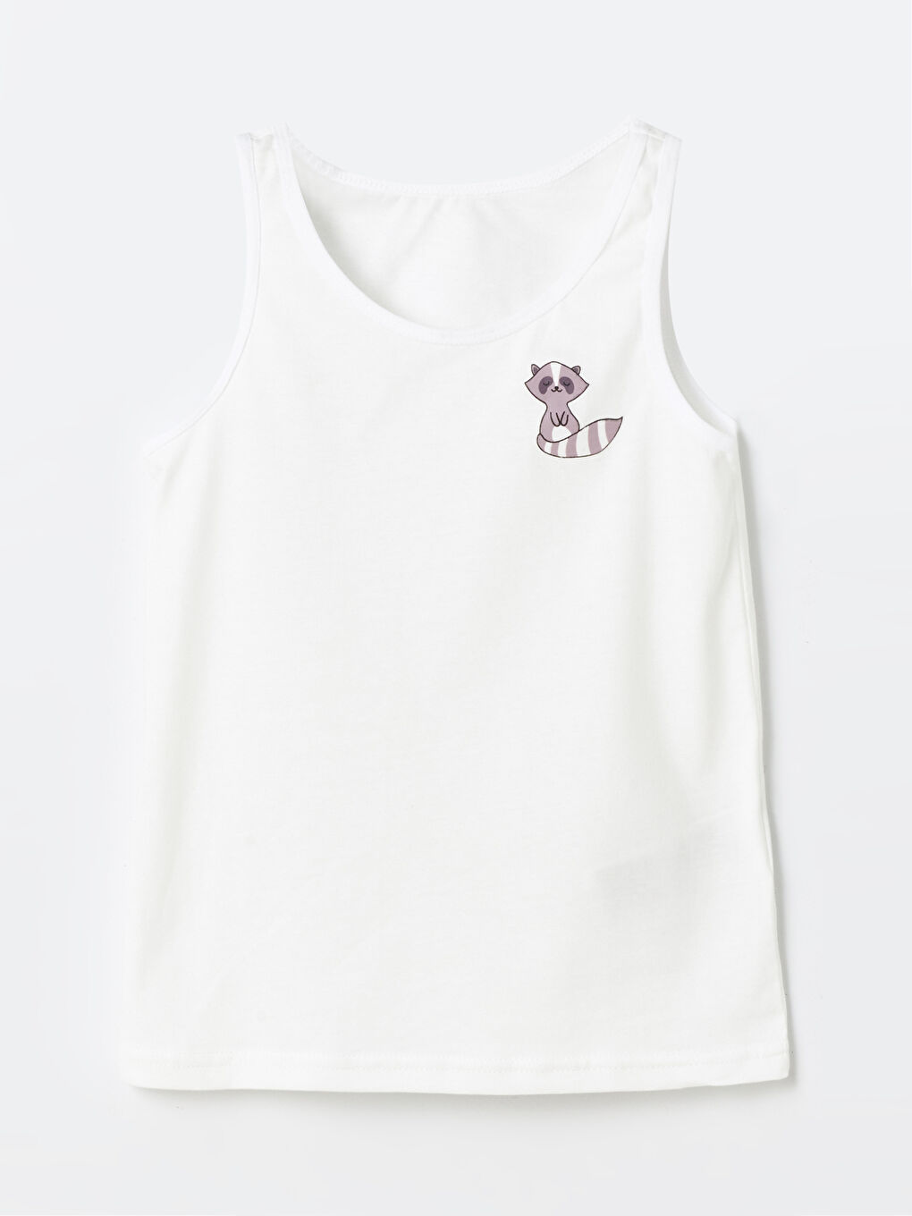 ياقة دائرية قميص داخلي مطبوع بناتي - مجموعتين-1