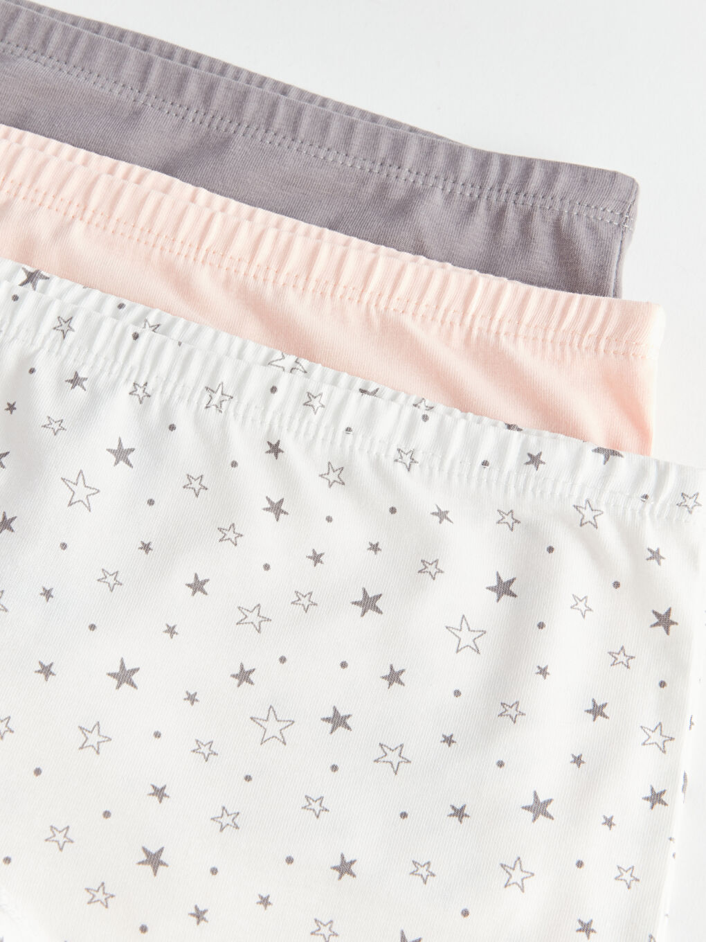 Ekru Baskılı Pamuklu Kız Çocuk Boxer 3'lü-2