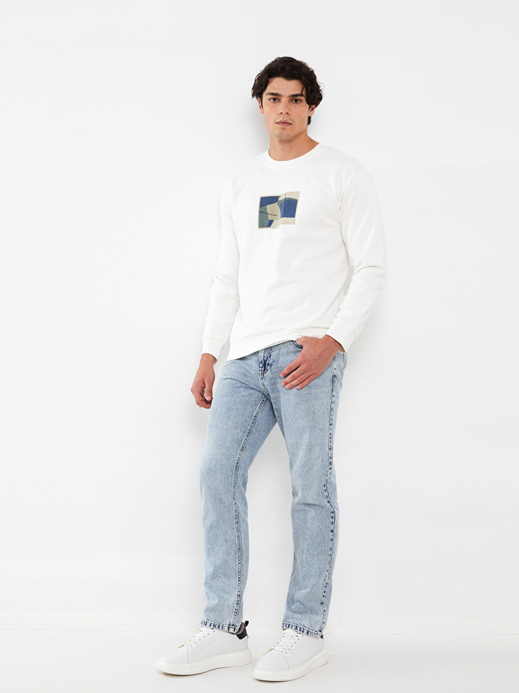 ерлерге арналған 700 тік пішім джинс шалбар-4