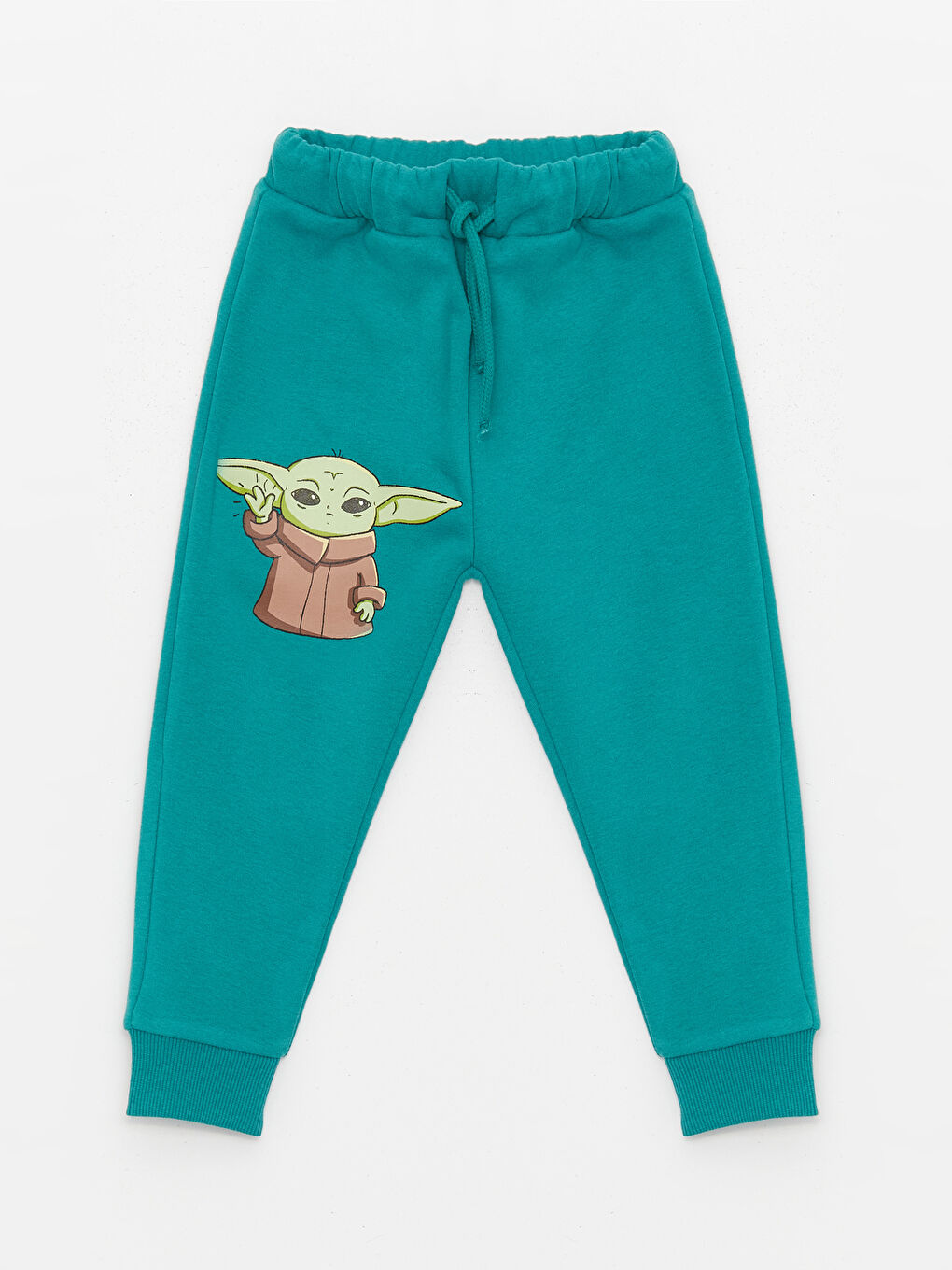 LCW baby Açık Gri Baskılı Bisiklet Yaka Star Wars Baskılı Erkek Bebek Sweatshirt ve Eşofman Altı Takım - 6