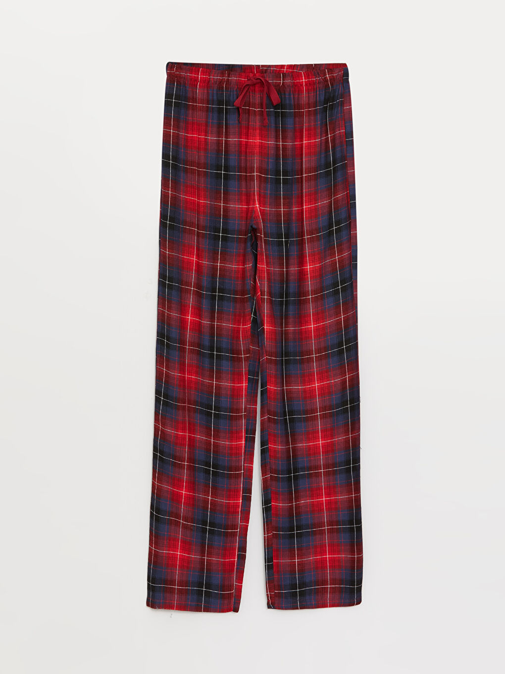 Kırmızı Gömlek Yaka Ekose Kadın Pijama Takımı-7