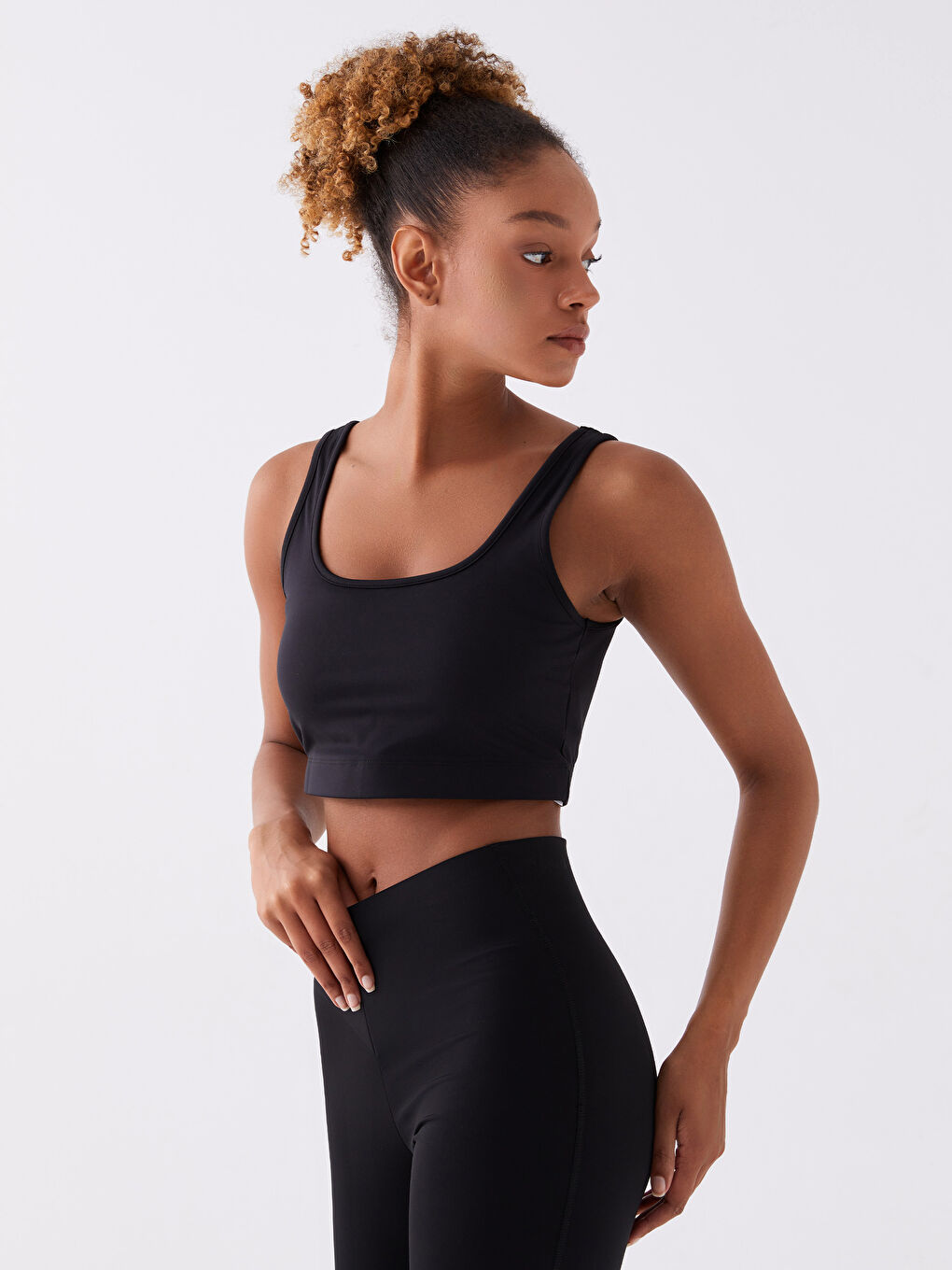 LCW SPORT Women's U Neck Plain Sports Bustier -W3AV80Z8-CVL